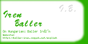 iren baller business card